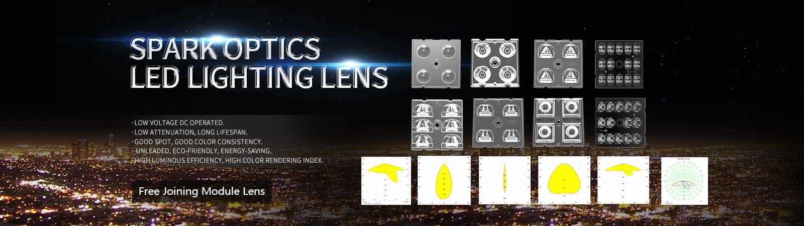lentes conduzidas do sistema ótico