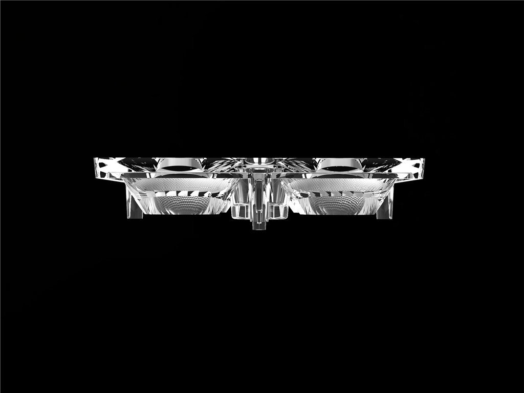 50*50mm 30 Grau 4 em 1 LED Lente de Luz PC Material para Iluminação de Inundação SMD7070/ 5050/4*3030 LED