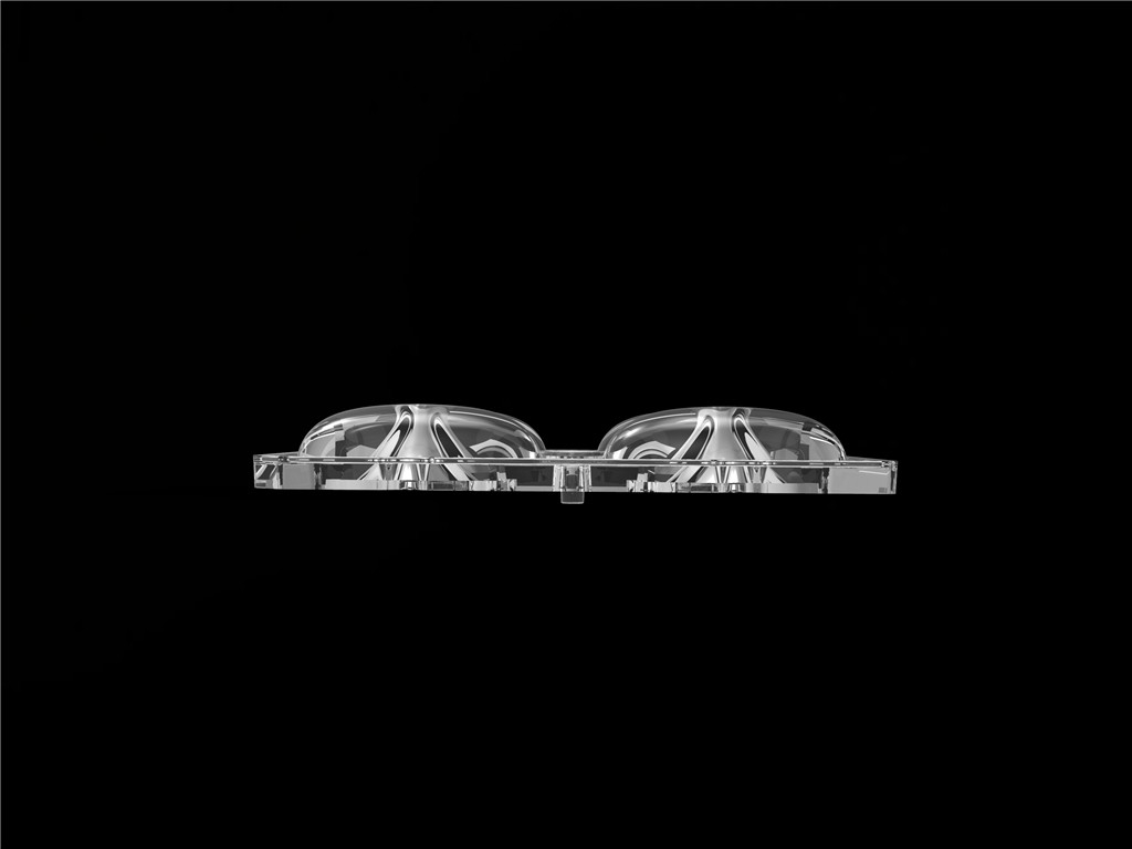50*50mm 55*152 Grau/TIPO2-VS 4 em 1 Lente de luz LED Material de PC para módulo de luz de rua LED SMD3535/5050LED