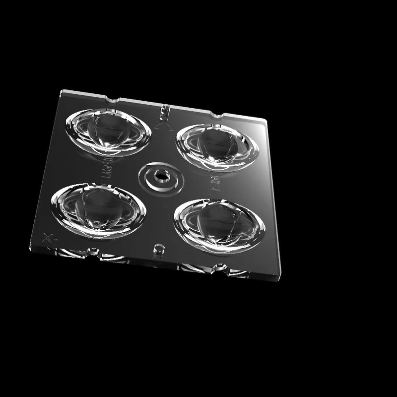 Modulo de iluminação de rua LED de alta transmissão de 50*50 mm com 4IN1TYPEII, tipo de lente ME1 e chips LED SMD5050