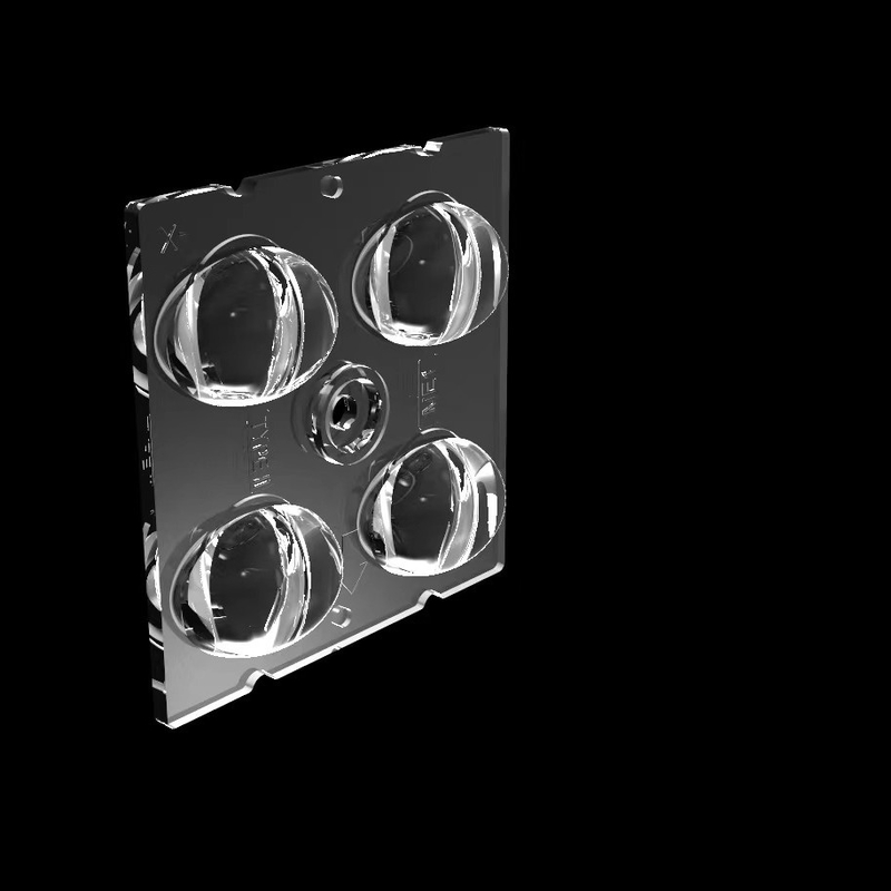 Modulo de iluminação de rua LED de alta transmissão de 50*50 mm com 4IN1TYPEII, tipo de lente ME1 e chips LED SMD5050