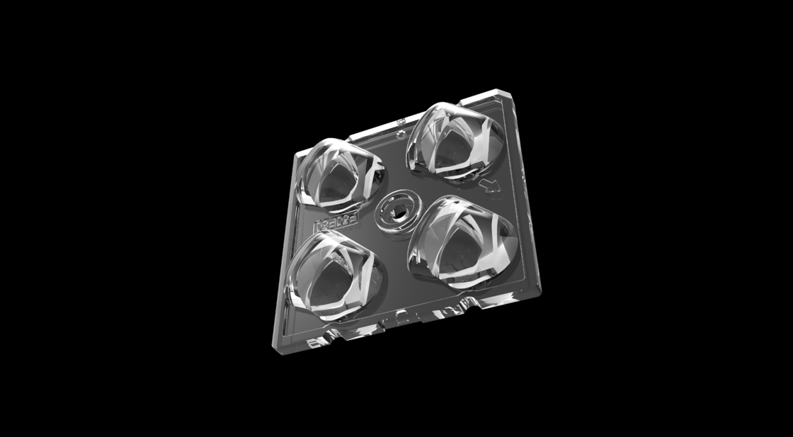 Módulo de luz de rua LED de alta transmissão de 50 mm com 4IN1 50 graus de polarização Tipo de lente e chips LED SMD5050