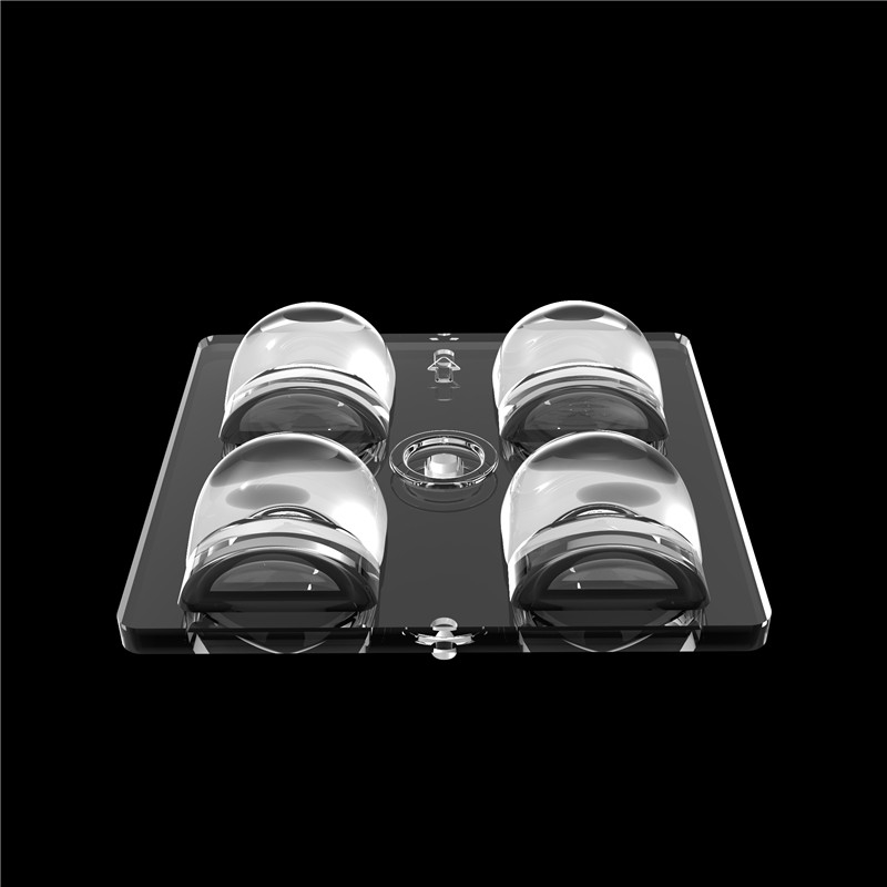 Polarizado 60 graus 2*2 Multi-Lente de Alta Transmissão 50*50mm Para Iluminação de Estádio de pista e campo LED