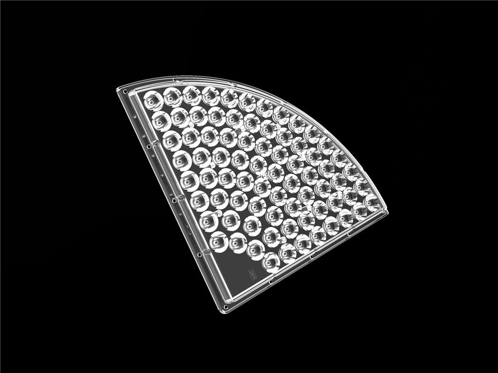 76 em lentes de 1 sistema ótico do diodo emissor de luz para a luz alta da baía ângulo de feixe de 90 graus