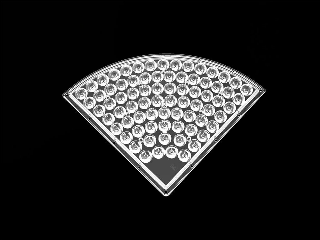 76 em lentes de 1 sistema ótico do diodo emissor de luz para a luz alta da baía ângulo de feixe de 90 graus